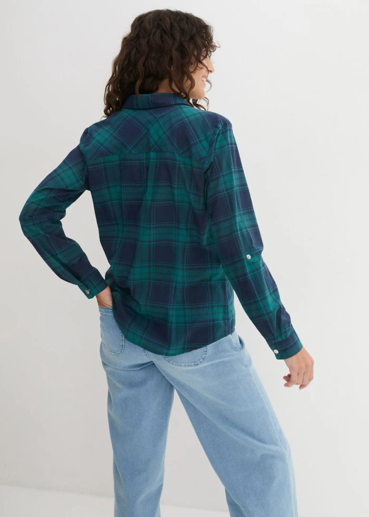 Sale Blusa de cuadros de algodón puro Mujer Camisas Y Blusas
