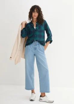 Sale Blusa de cuadros de algodón puro Mujer Camisas Y Blusas