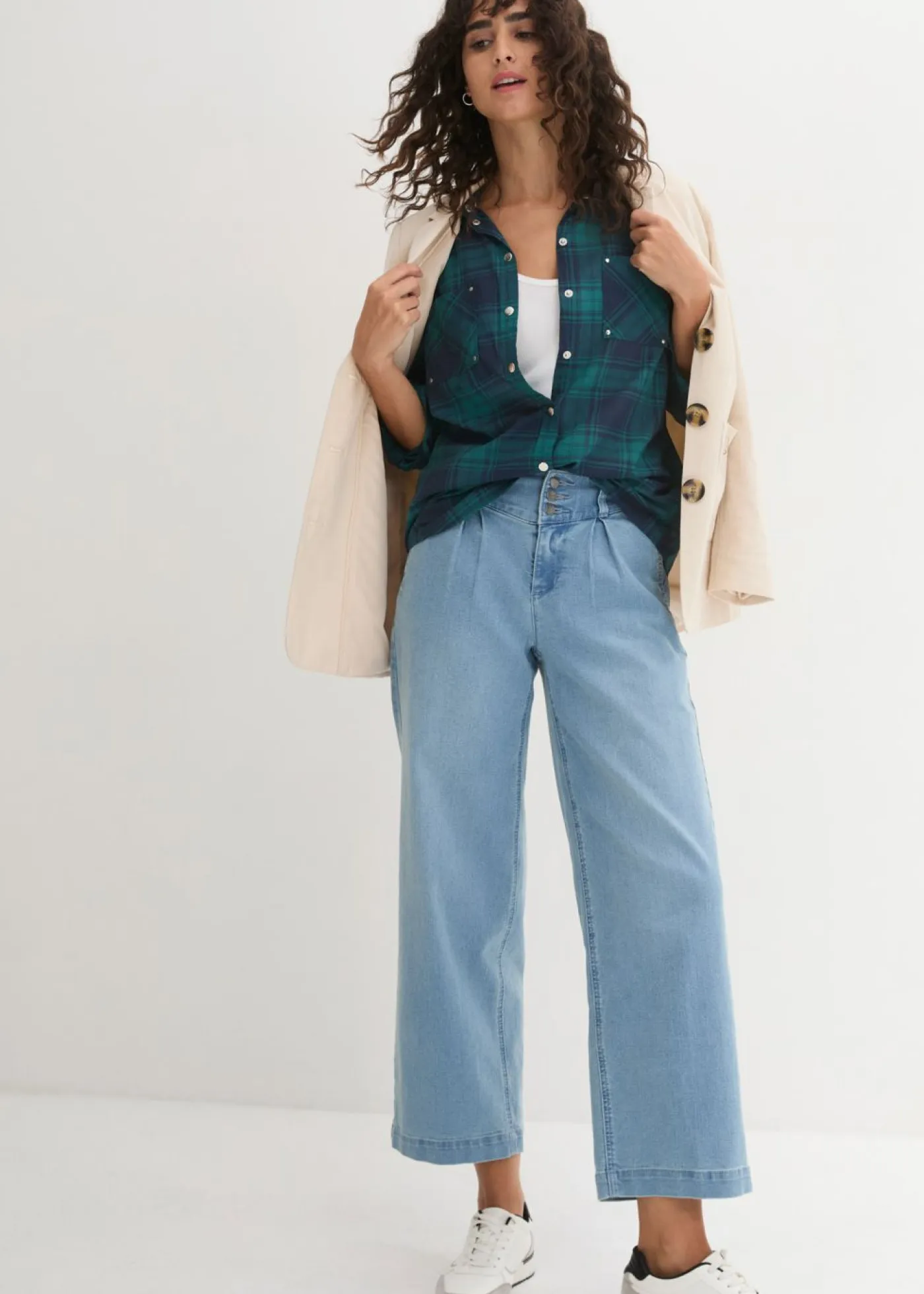 Sale Blusa de cuadros de algodón puro Mujer Camisas Y Blusas