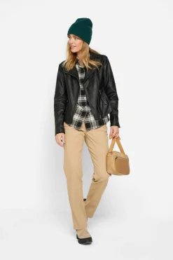 Blusa de cuadros de algodón puro Mujer Camisas Y Blusas