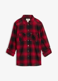 Hot Blusa de cuadros de algodón puro Mujer Camisas Y Blusas
