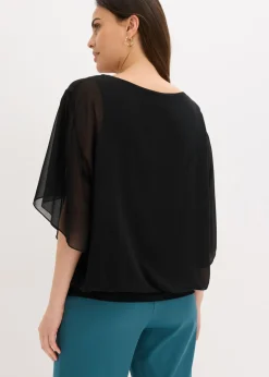 Online Blusa de gasa con camiseta interior Mujer Camisas Y Blusas|Novedades