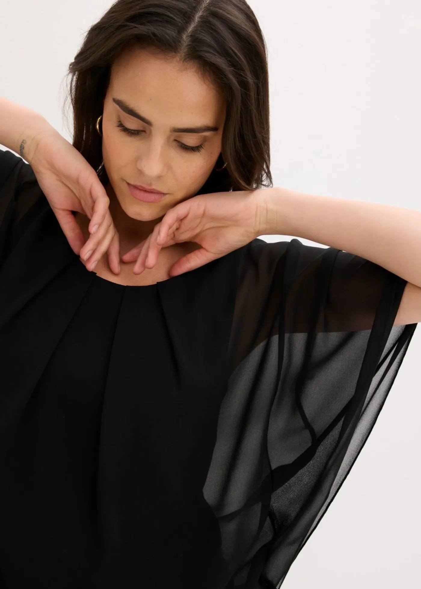 Online Blusa de gasa con camiseta interior Mujer Camisas Y Blusas|Novedades
