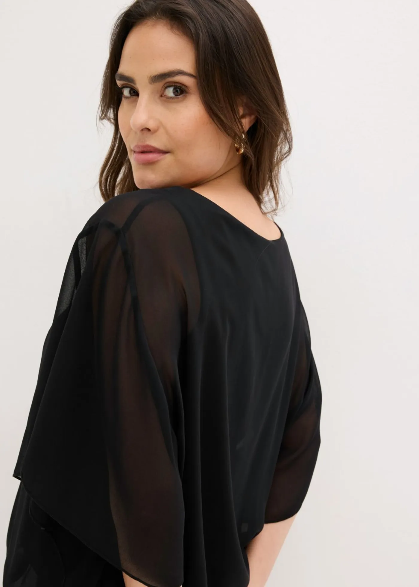 Online Blusa de gasa con camiseta interior Mujer Camisas Y Blusas|Novedades