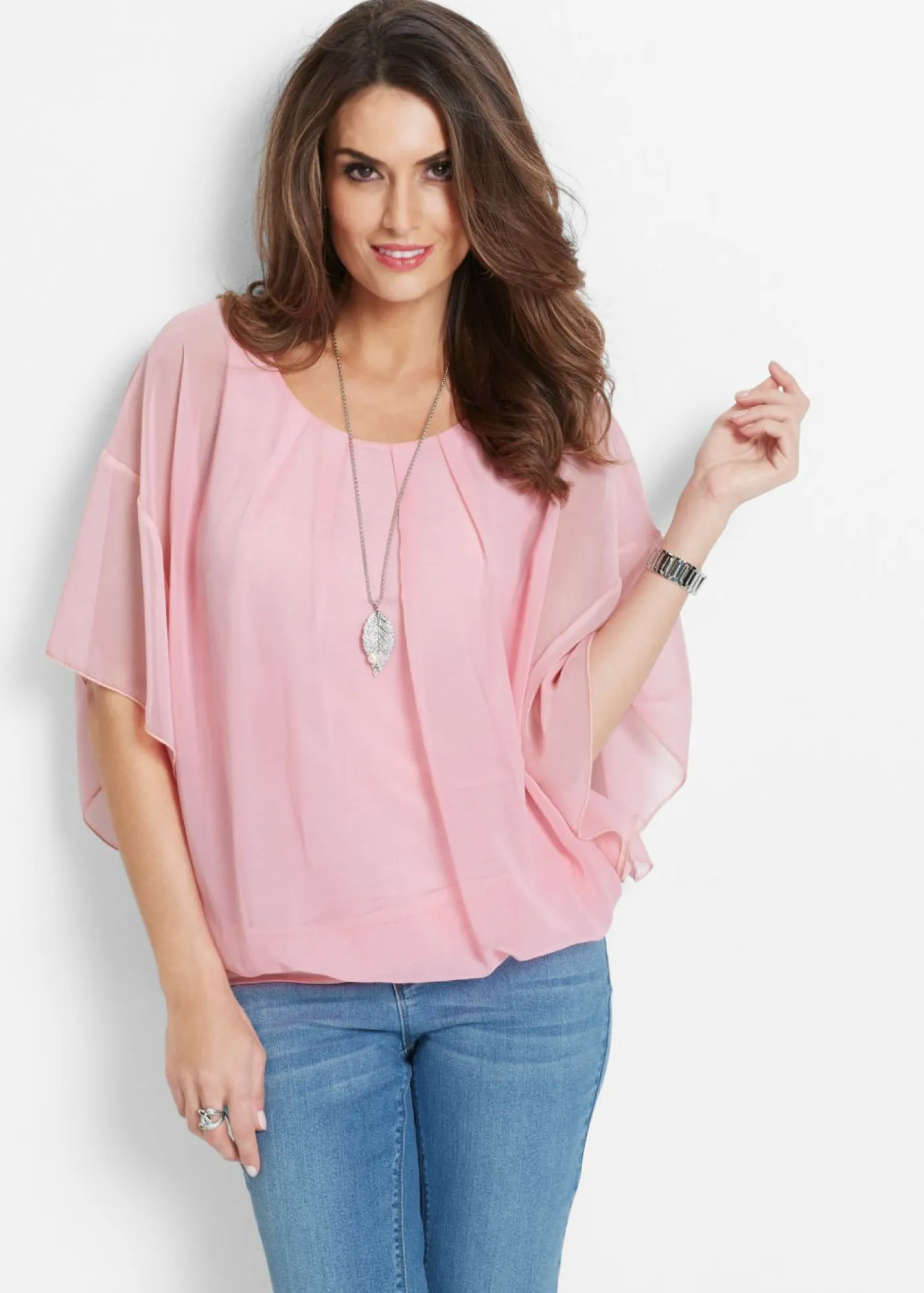 Best Blusa de gasa con camiseta interior Mujer Camisas Y Blusas|Novedades