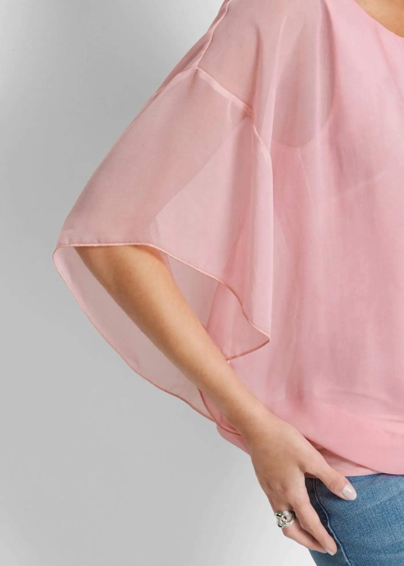 Best Blusa de gasa con camiseta interior Mujer Camisas Y Blusas|Novedades