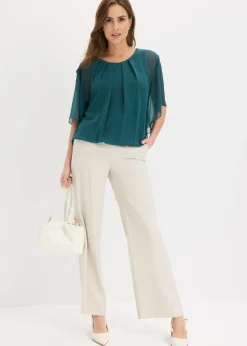 Online Blusa de gasa con camiseta interior Mujer Camisas Y Blusas|Novedades