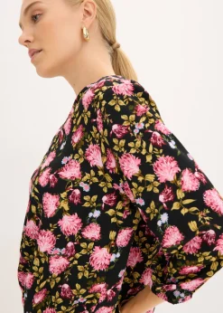 New Blusa de gasa con fruncido en el bajo Mujer Camisas Y Blusas
