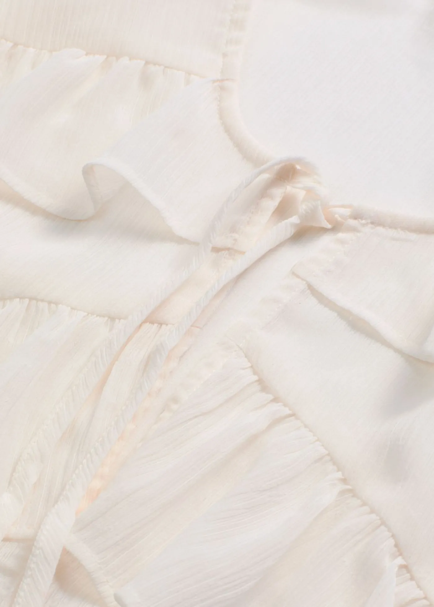 Sale Blusa de gasa con volantes Mujer Camisas Y Blusas