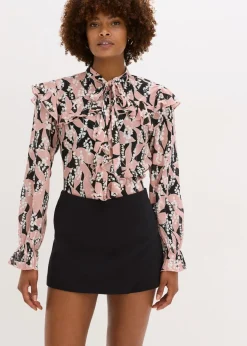Clearance Blusa de gasa con volantes Mujer Camisas Y Blusas