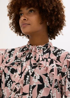 Clearance Blusa de gasa con volantes Mujer Camisas Y Blusas