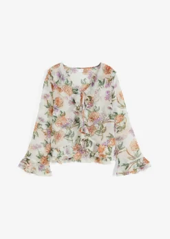 Discount Blusa de gasa con volantes Mujer Camisas Y Blusas