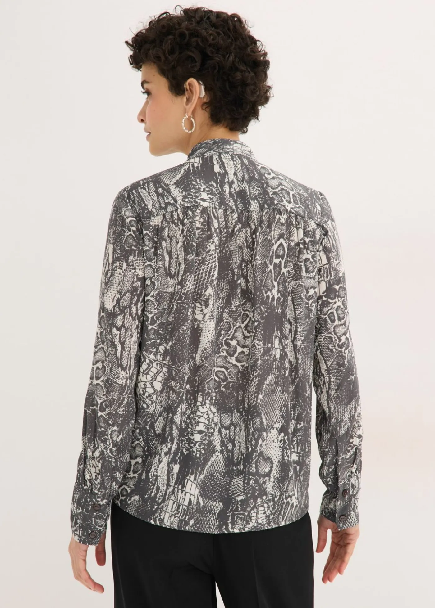 New Blusa de gasa con volantes Mujer Camisas Y Blusas