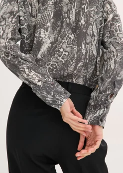 New Blusa de gasa con volantes Mujer Camisas Y Blusas