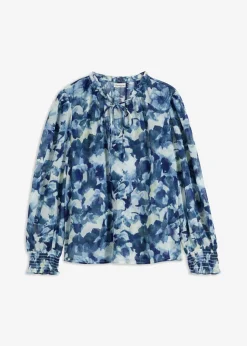 Best Blusa de gasa estampada Mujer Camisas Y Blusas|Novedades
