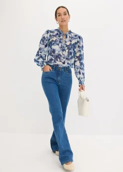 Best Blusa de gasa estampada Mujer Camisas Y Blusas|Novedades