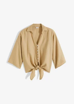 Discount Blusa de lino Mujer Camisas Y Blusas