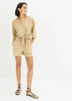 Discount Blusa de lino Mujer Camisas Y Blusas