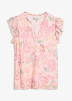 Blusa de malla suave Mujer Camisetas|Novedades