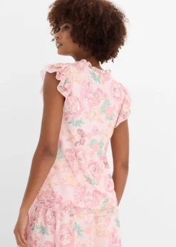 Blusa de malla suave Mujer Camisetas|Novedades