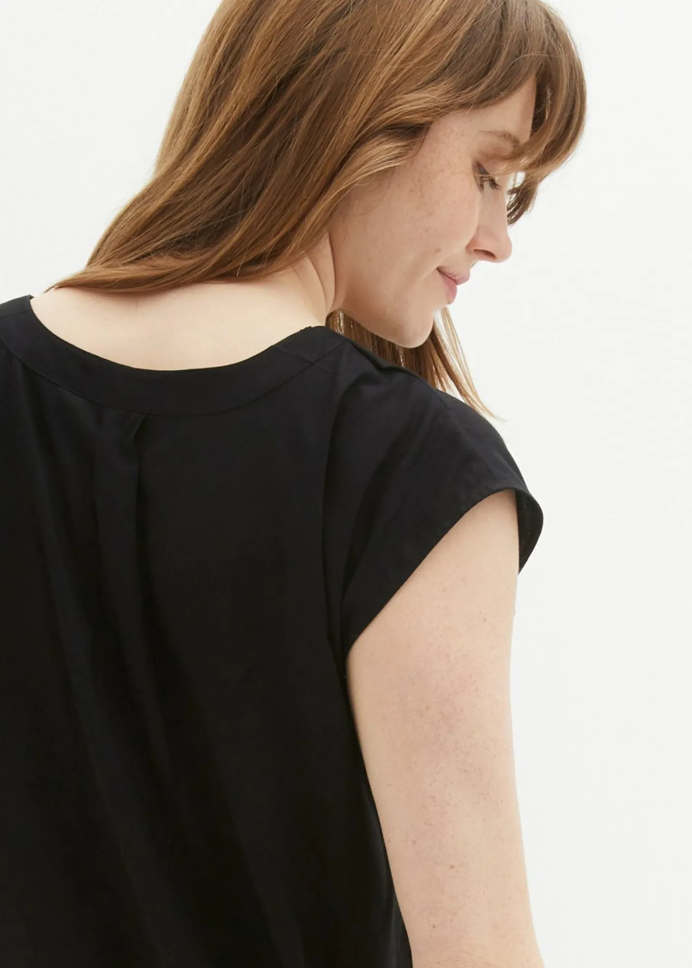 Best Blusa de manga corta con escote en V Mujer Camisas Y Blusas