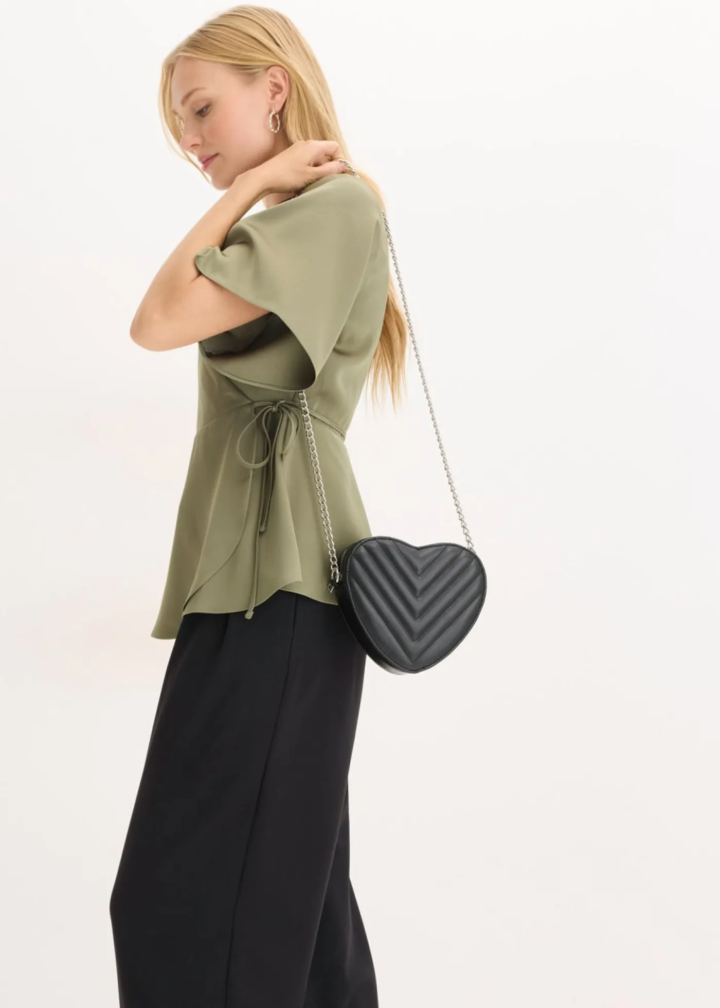 Sale Blusa de manga corta con escote pronunciado Mujer Camisas Y Blusas|Novedades