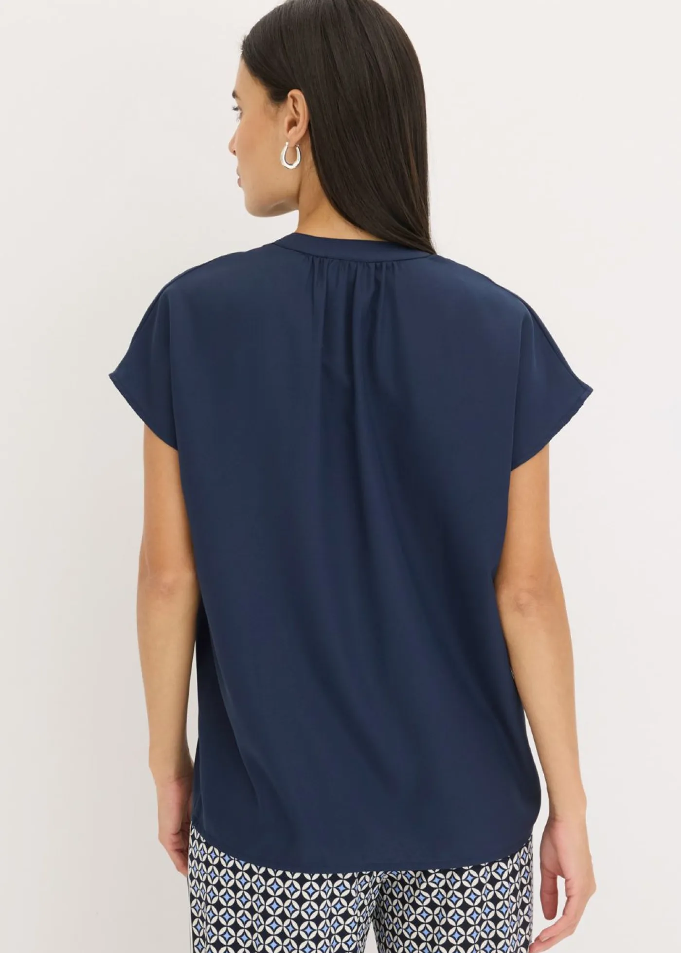 Discount Blusa de manga corta con botones ocultos Mujer Camisas Y Blusas