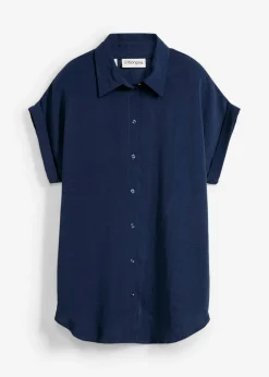 Clearance Blusa de manga corta con poliéster reciclado Mujer Camisas Y Blusas