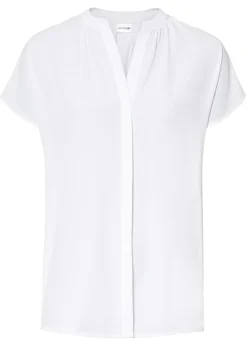 Best Blusa de manga corta con botones ocultos Mujer Camisas Y Blusas