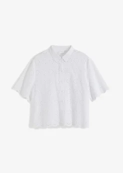 Outlet Blusa de manga corta de algodón puro Mujer Camisas Y Blusas