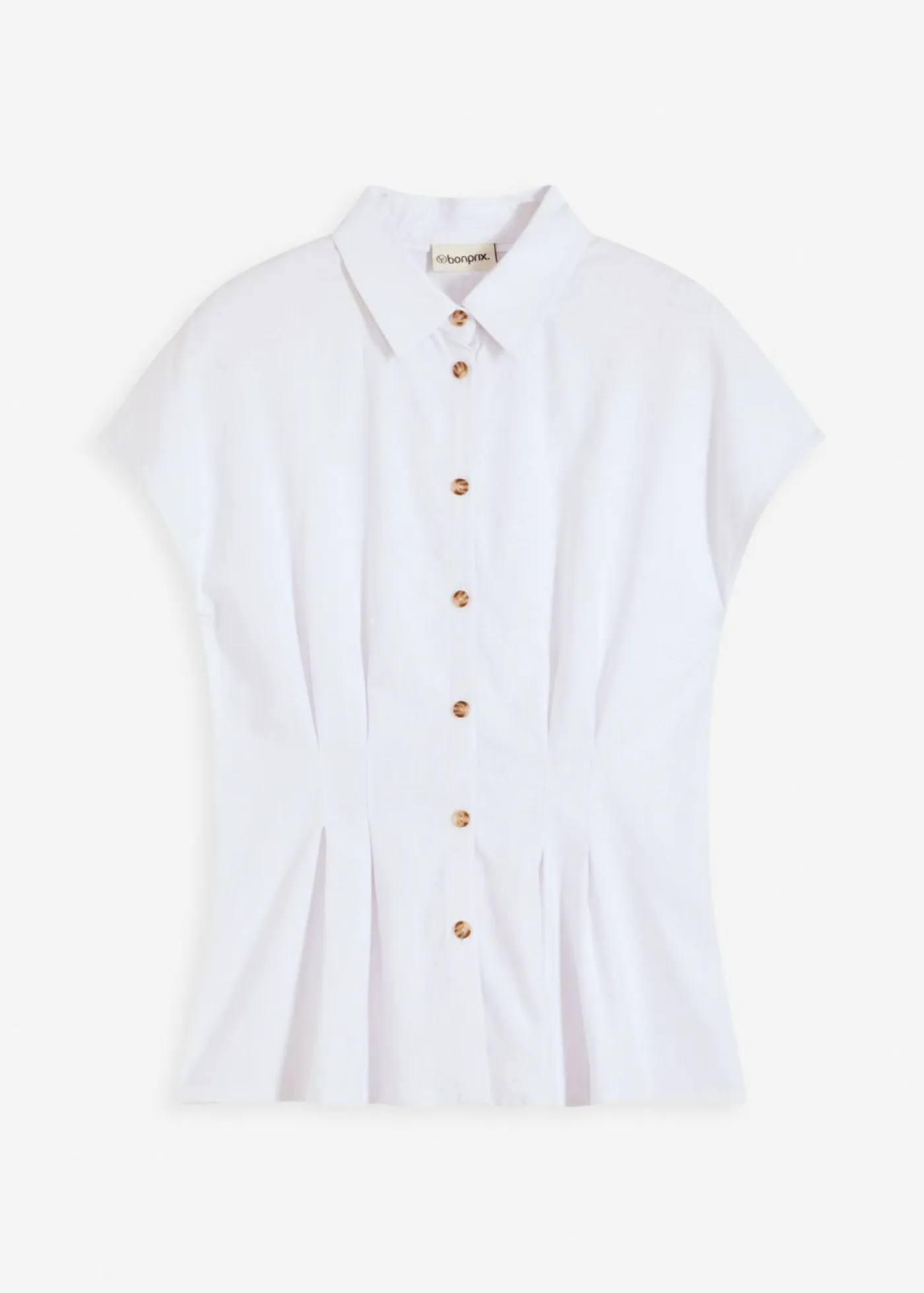 Best Blusa de manga corta de mezcla de lino vaporoso Mujer Camisas Y Blusas