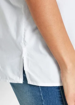 Sale Blusa de manga corta de popelín Mujer Camisas Y Blusas