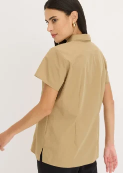 Best Blusa de manga corta de popelín Mujer Camisas Y Blusas