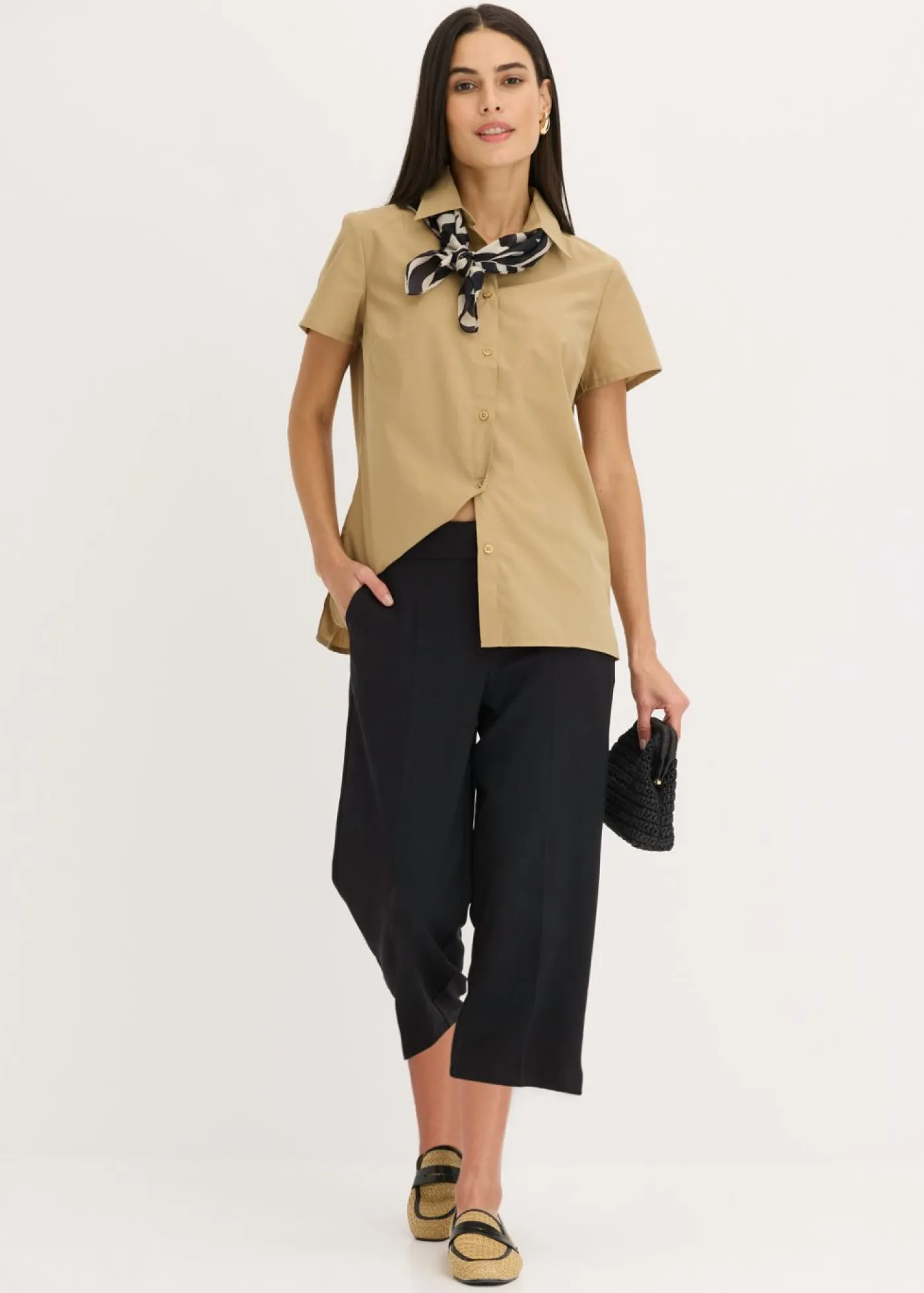 Best Blusa de manga corta de popelín Mujer Camisas Y Blusas