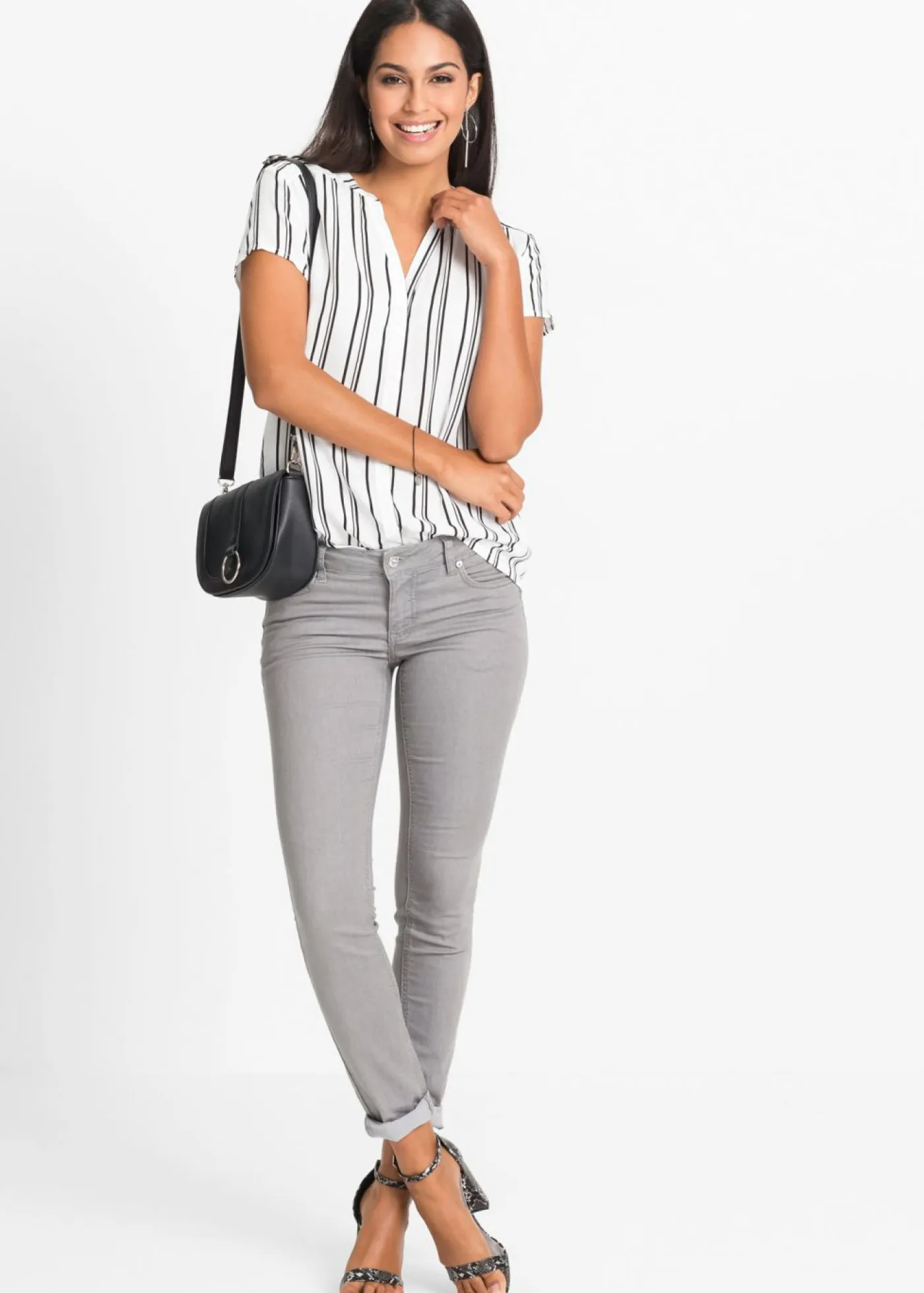 Blusa de manga corta de viscosa pura Mujer Camisas Y Blusas|Novedades