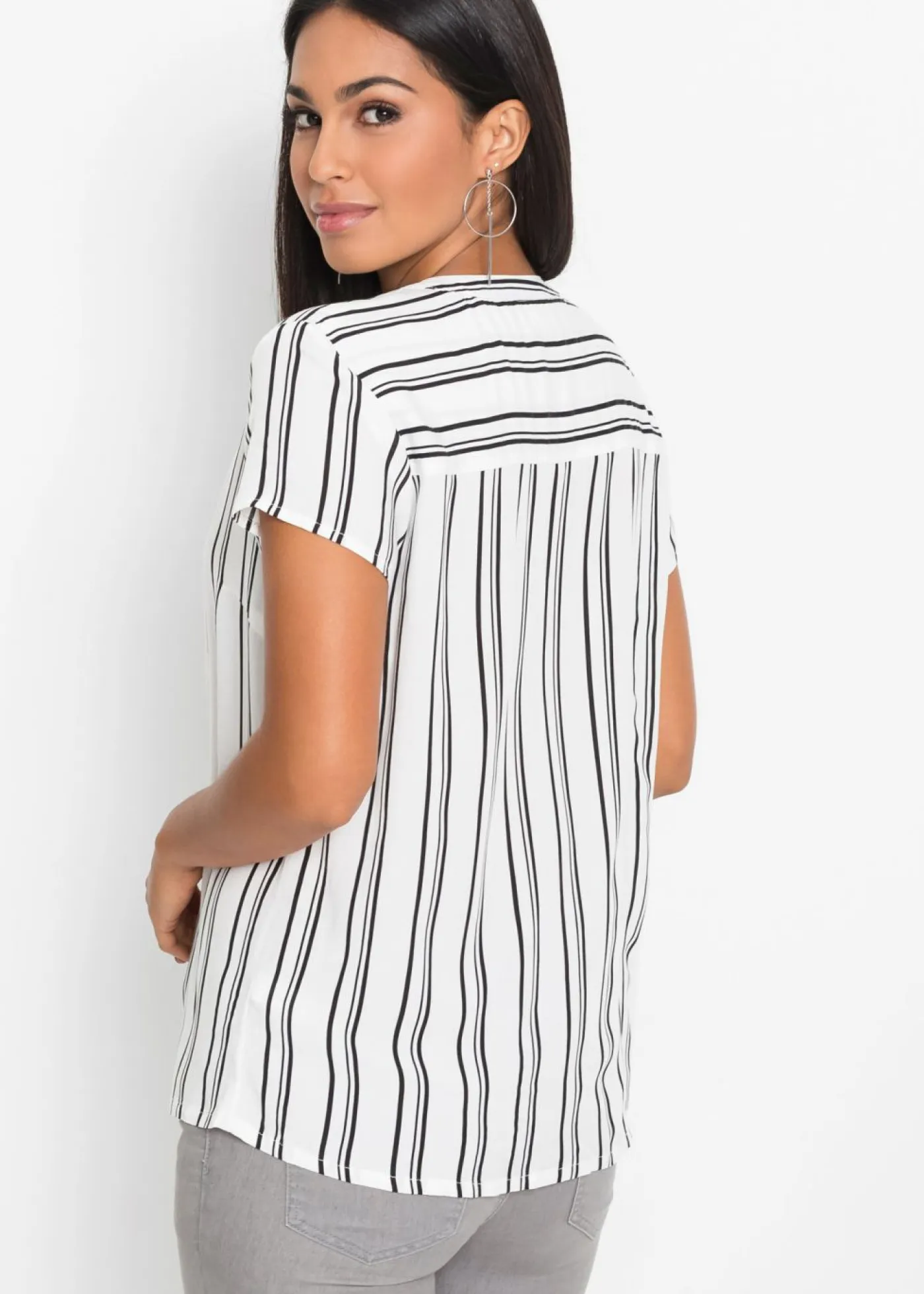 Best Blusa de manga corta de viscosa pura Mujer Camisas Y Blusas|Novedades