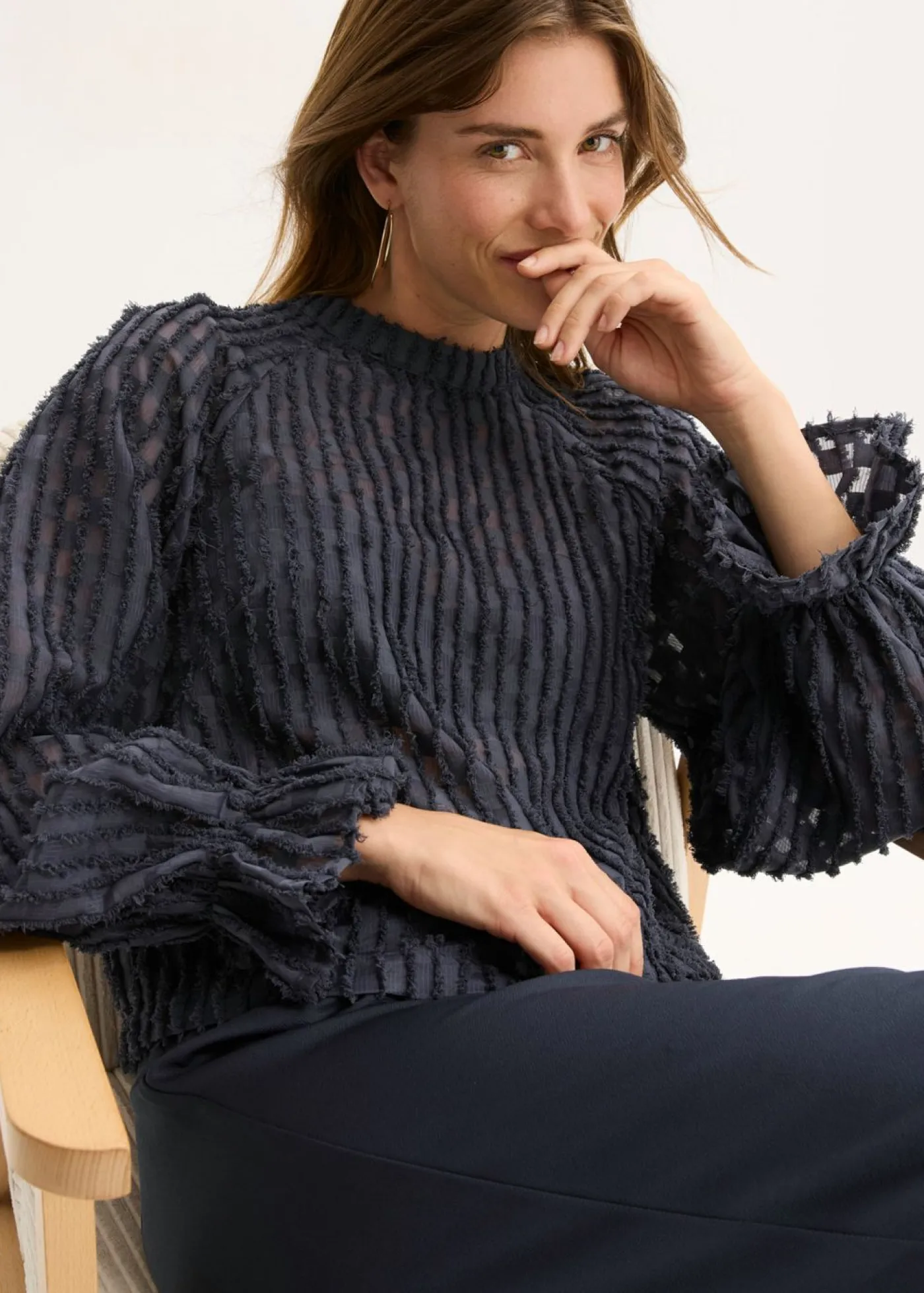 Sale Blusa de material estructurado Mujer Camisas Y Blusas
