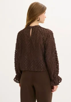 New Blusa de material estructurado Mujer Camisas Y Blusas