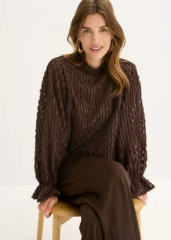 New Blusa de material estructurado Mujer Camisas Y Blusas