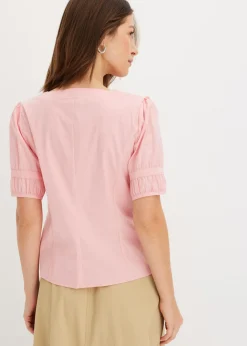 Online Blusa de mezcla de algodón Mujer Camisas Y Blusas