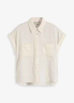 Sale Blusa de mezcla de lyocell fluido Mujer Camisas Y Blusas
