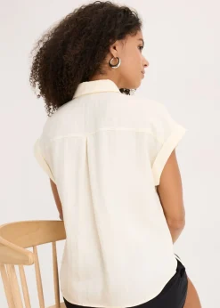 Sale Blusa de mezcla de lyocell fluido Mujer Camisas Y Blusas