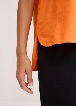 Clearance Blusa de mezcla de viscosa fina Mujer Esenciales|Camisas Y Blusas