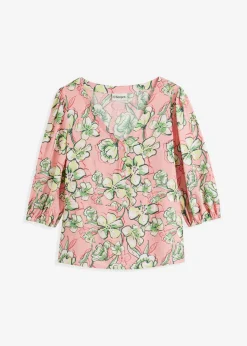 New Blusa de mezcla de viscosa fluida Mujer Camisas Y Blusas