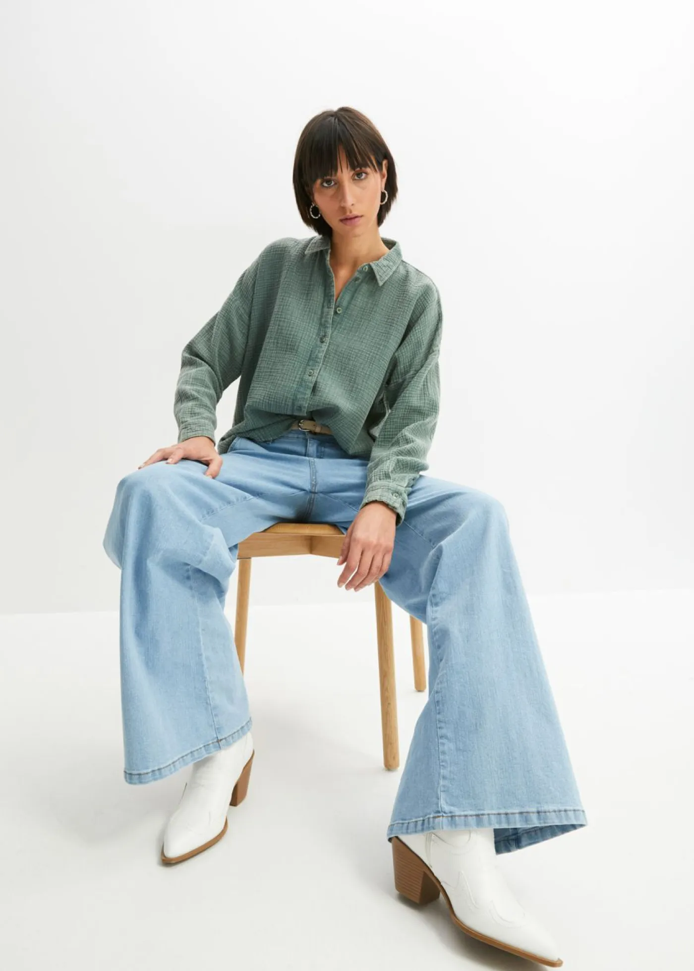 Online Blusa de muselina Mujer Camisas Y Blusas|Novedades