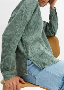 Online Blusa de muselina Mujer Camisas Y Blusas|Novedades