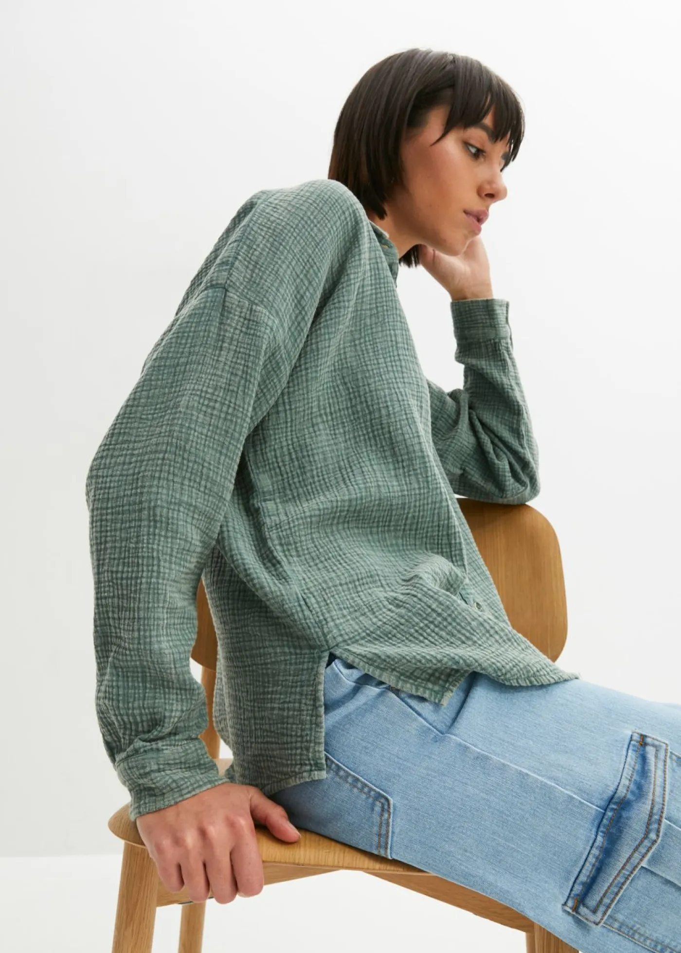 Online Blusa de muselina Mujer Camisas Y Blusas|Novedades
