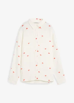 Blusa de muselina con corazones Mujer Camisas Y Blusas