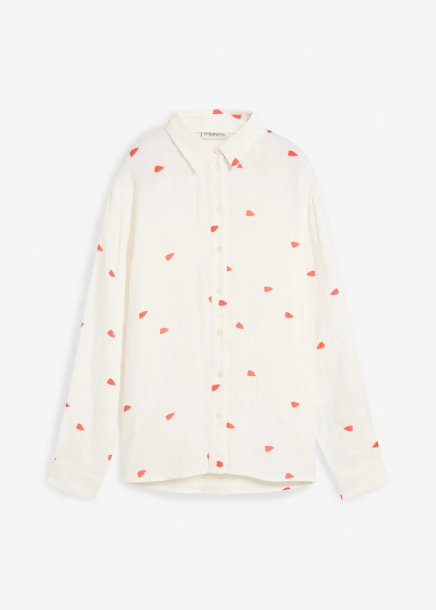 Blusa de muselina con corazones Mujer Camisas Y Blusas