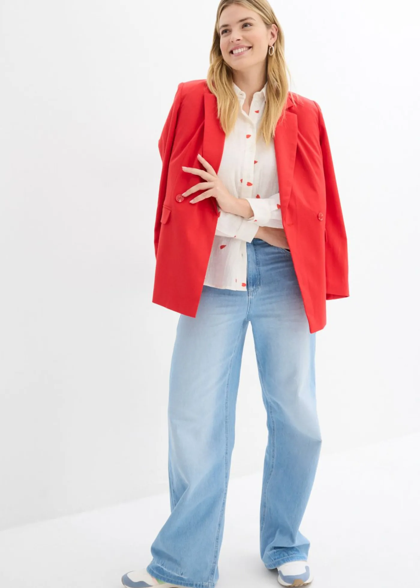 Blusa de muselina con corazones Mujer Camisas Y Blusas